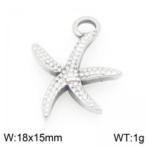 18X15mm Stainless Steel Star Fish Charm - KLJ9930-Z