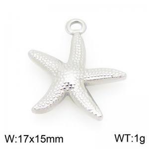 17X15mm Stainless Steel Star Fish Charm - KLJ9932-Z