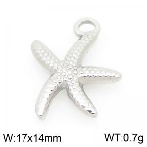 17X14mm Stainless Steel Star Fish Charm - KLJ9934-Z