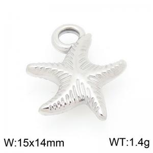 15X14mm Stainless Steel Star Fish Charm - KLJ9936-Z