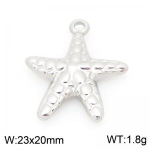 23X20mm Stainless Steel Star Fish Charm - KLJ9942-Z