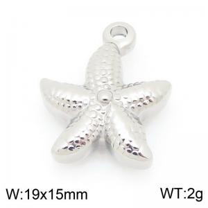 19X15mm Stainless Steel Star Fish Charm - KLJ9944-Z