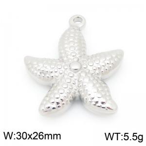 30X26mm Stainless Steel Star Fish Charm - KLJ9948-Z