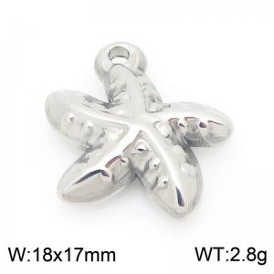 18X17mm Stainless Steel Star Fish Charm - KLJ9949-Z
