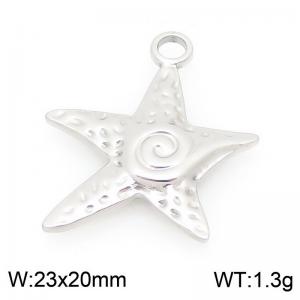 23X20mm Stainless Steel Star Fish Charm - KLJ9951-Z