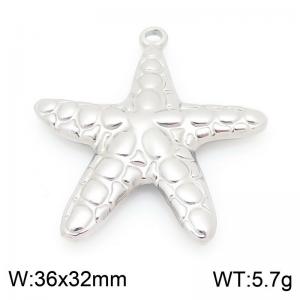 36X32mm Stainless Steel Star Fish Charm - KLJ9955-Z