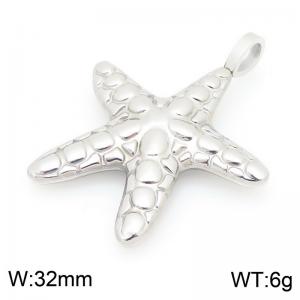 32mm Stainless Steel Star Fish Charm - KLJ9958-Z