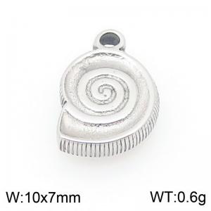10X7mm Stainless Steel Conch Charm - KLJ9962-Z