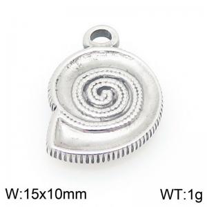 15X10mm Stainless Steel Conch Charm - KLJ9964-Z