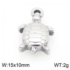 15X10mm Stainless Steel Turtle Charm - KLJ9972-Z