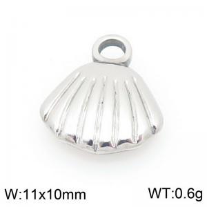 11X10mm Stainless Steel Shell Charm - KLJ9980-Z