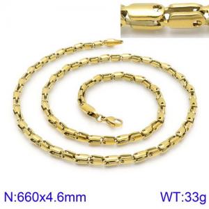 SS Gold-Plating Necklace - KN106677-KFC