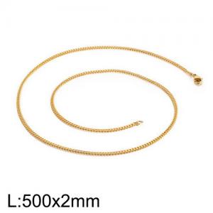 Staineless Steel Small Gold-plating Chain - KN107383-Z