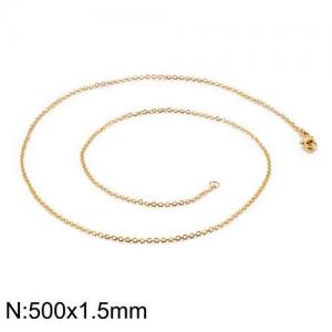 Staineless Steel Small Gold-plating Chain - KN107396-Z