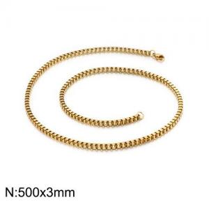 Staineless Steel Small Gold-plating Chain - KN107406-Z