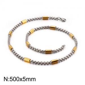 SS Gold-Plating Necklace - KN107410-Z