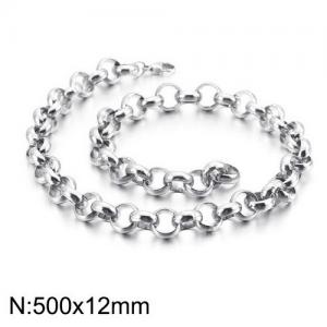 Stainless Steel Necklace - KN107421-Z