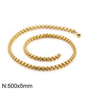 SS Gold-Plating Necklace - KN107441-Z