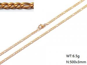 SS Gold-Plating Necklace - KN107639-Z