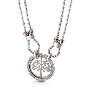Stainless Steel Stone Necklace - KN108080-Z