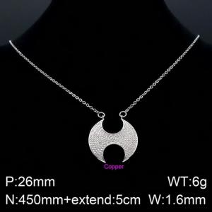 New Style Geometric Stainless Steel Necklace - KN108085-Z