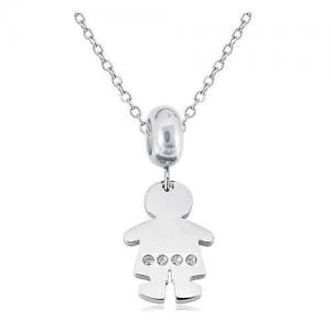 Stainless Steel Necklace - KN108630-PA