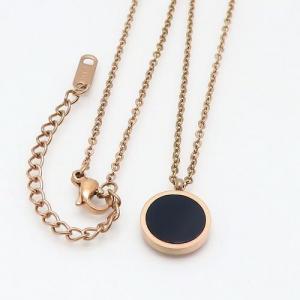 SS Rose Gold-Plating Necklace - KN109174-PH