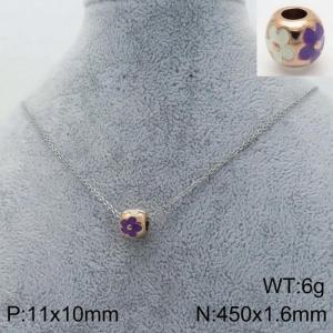 SS Rose Gold-Plating Necklace - KN109198-ZC