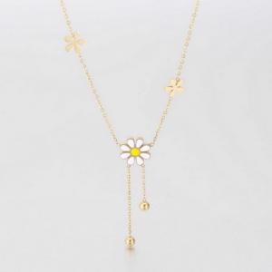 SS Gold-Plating Necklace - KN109514-XSJ