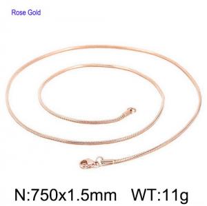 SS Rose Gold-Plating Necklace - KN109900-Z
