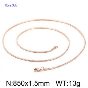 SS Rose Gold-Plating Necklace - KN109901-Z