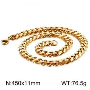 SS Gold-Plating Necklace - KN110260-Z