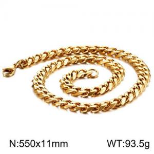 SS Gold-Plating Necklace - KN110261-Z