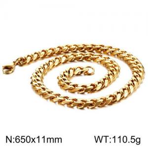 SS Gold-Plating Necklace - KN110263-Z