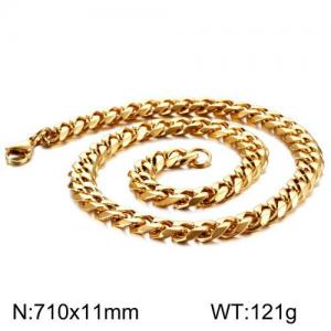 SS Gold-Plating Necklace - KN110264-Z