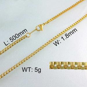 Staineless Steel Small Gold-plating Chain - KN11062-Z