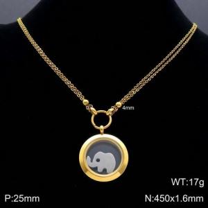 SS Gold-Plating Necklace - KN110775-Z