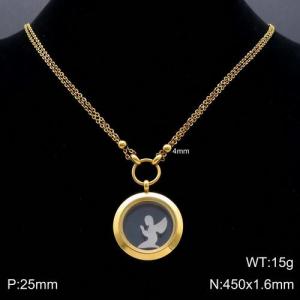 SS Gold-Plating Necklace - KN110790-Z