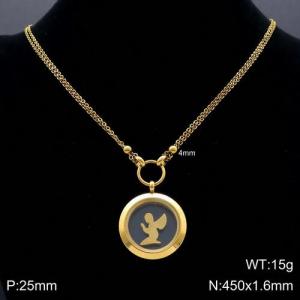 SS Gold-Plating Necklace - KN110791-Z