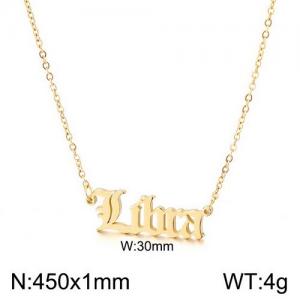SS Gold-Plating Necklace - KN110837-LX
