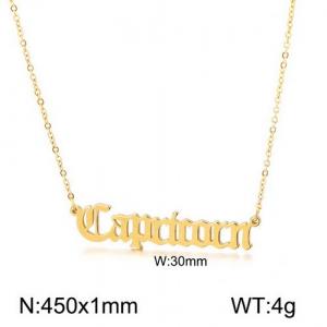 SS Gold-Plating Necklace - KN110840-LX