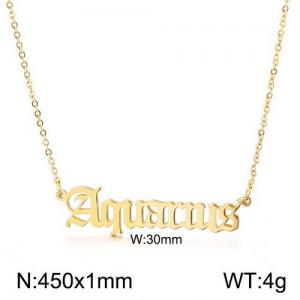 SS Gold-Plating Necklace - KN110842-LX