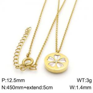 SS Gold-Plating Necklace - KN110949-GC