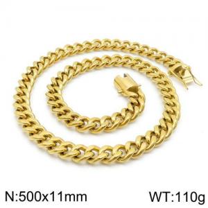 SS Gold-Plating Necklace - KN111371-Z