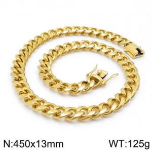 SS Gold-Plating Necklace - KN111394-Z