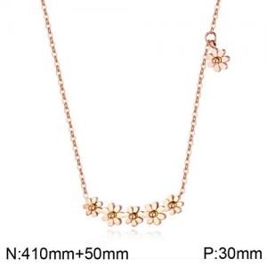 SS Rose Gold-Plating Necklace - KN111635-WGTY