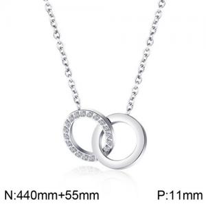 Stainless Steel Necklace - KN111652-WGTY