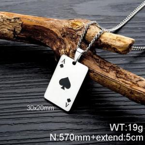 Stainless Steel Necklace - KN111679-WGTY