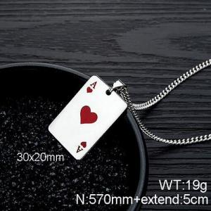 Stainless Steel Necklace - KN111680-WGTY