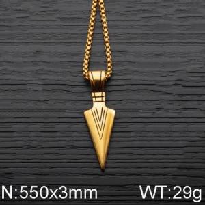 SS Gold-Plating Necklace - KN111691-WGTY